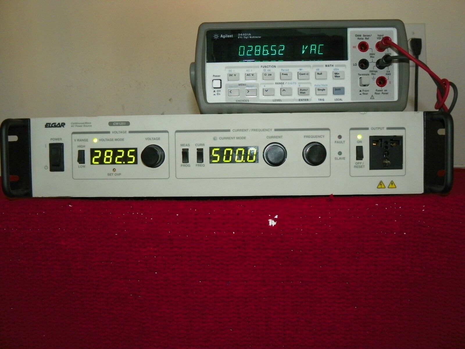 Elgar CW1251M 1250VA 45-500Hz,135/270Vac 9.26A/4.63A AC source Elgar CW1251M 1250VA 45-500Hz,135/270Vac 9.26A/4.63A AC source
